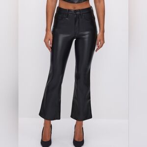 Good American Good Legs Better Than Leather Cropped Mini Boot Pants 12